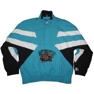 Vintage 90s Vancouver Grizzlies Starter Half Zip Pullover Lightweigh Jacket Lrg